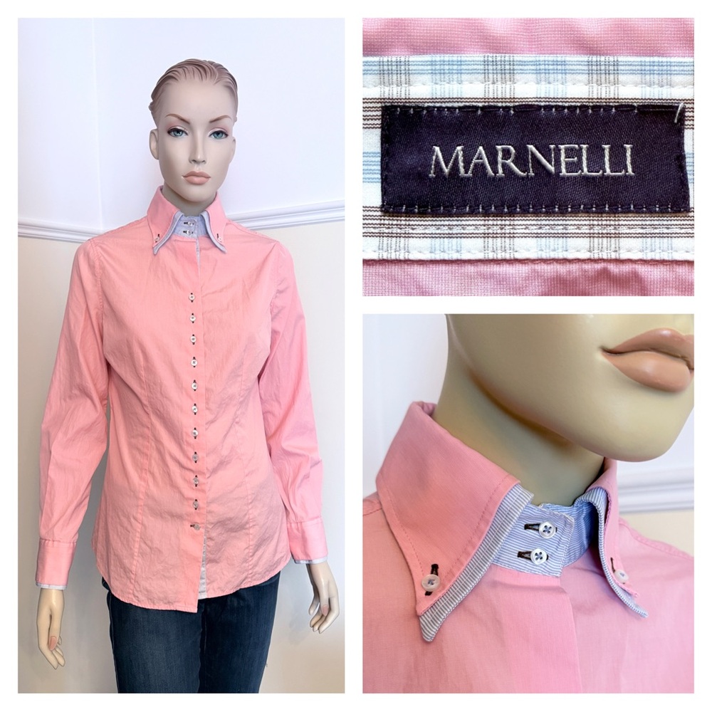 Marnelli fitted pink shirt